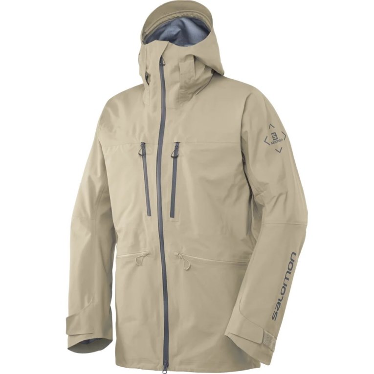 Beige Salomon S/Lab Qst GTX Pro 3l Shell Men's Ski Jackets | PH 40562N